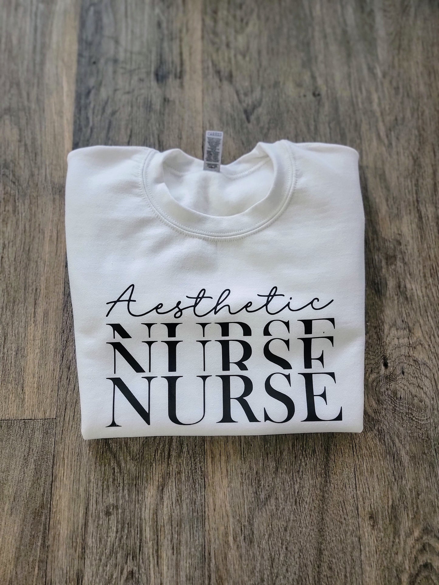 Aesthetic Nurse Graphic Sweatshirt - Pink Love Monet