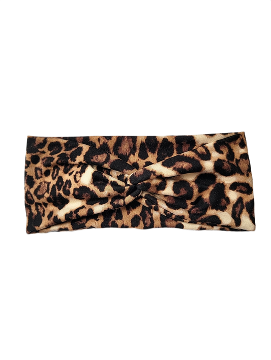 Leopard Twist Headband - Pink Love Monet