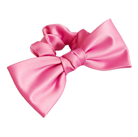 Barbie Pink Satin Bow Scrunchie - Pink Love Monet