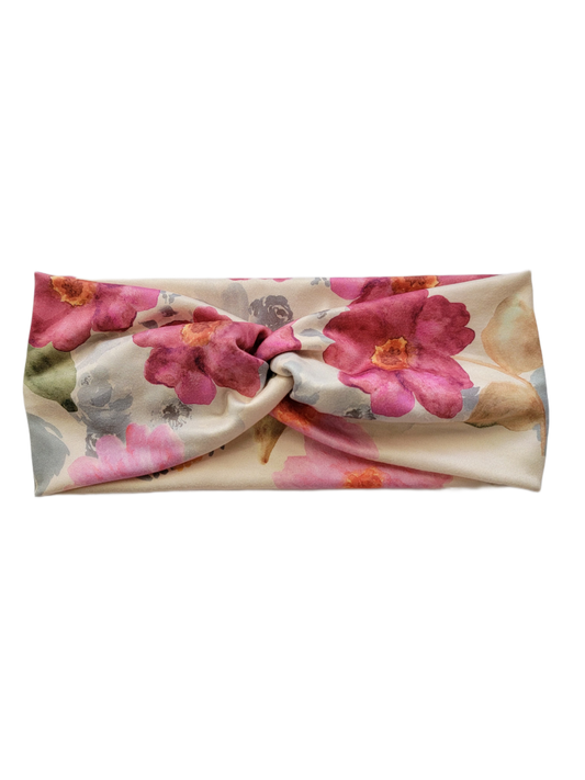 Floral Wishes Twist Headband - Pink Love Monet