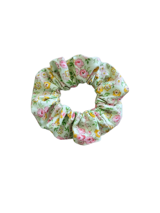 Julia Floral Scrunchie Mint - Pink Love Monet