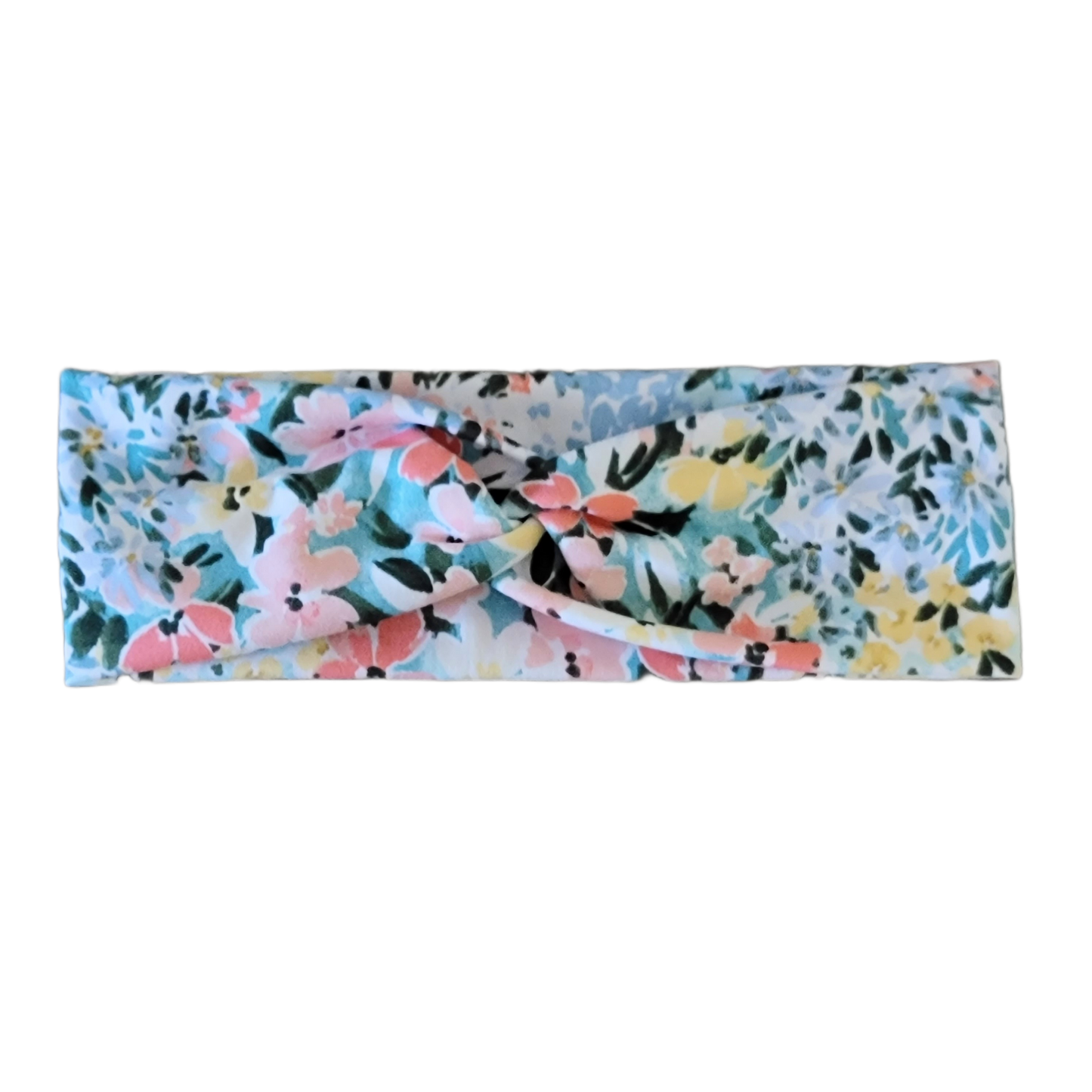 Sasha White Floral Twist Headband