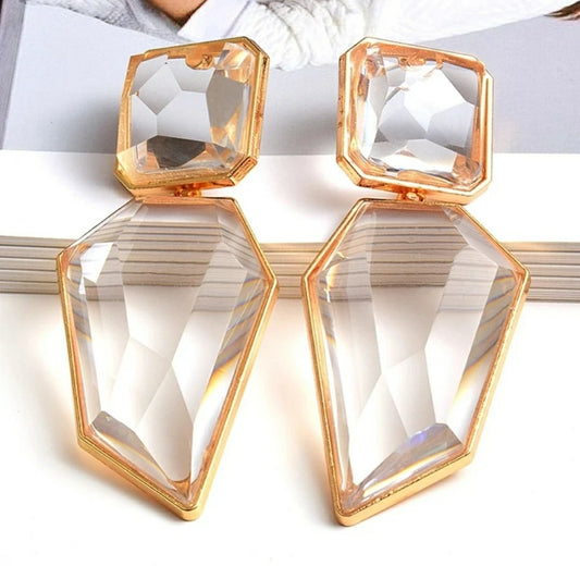 Raquel Geometric Earrings - Pink Love Monet