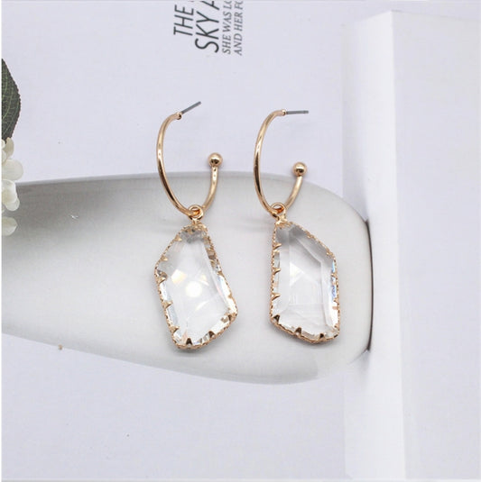 Amoy Crystal Drop Earrings - Pink Love Monet